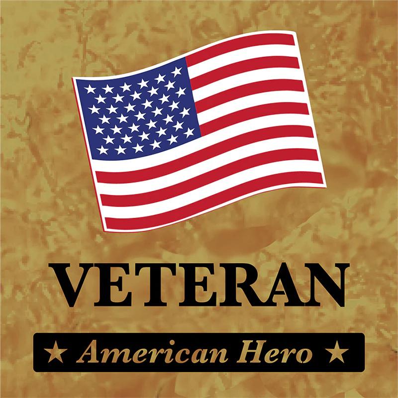Veteran Laser Silhouette Precut Fused Appliqué Pack