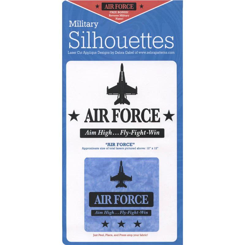 Air Force Laser Silhouette Precut Fused Appliqué Pack