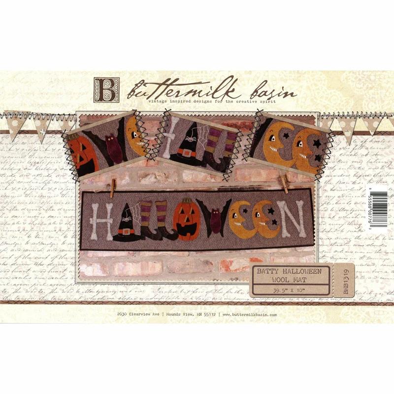 Batty Halloween Mat Pattern