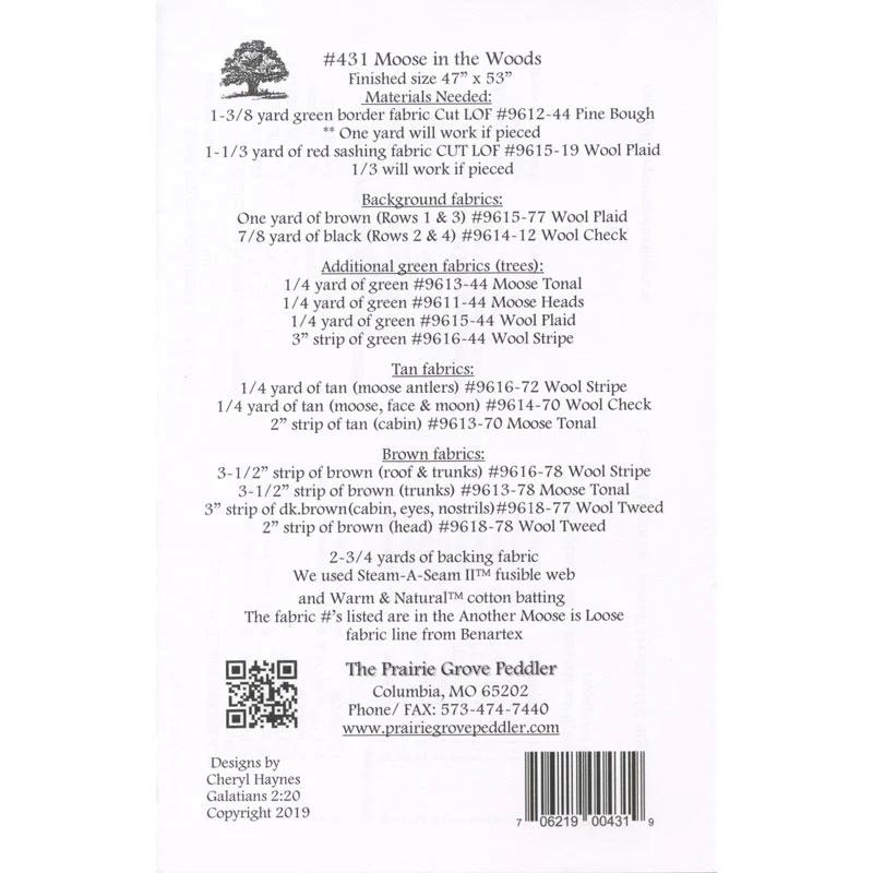 Moose in the Woods Pattern