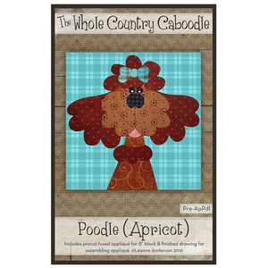 Poodle Apricot Precut Fused Appliqué Pack