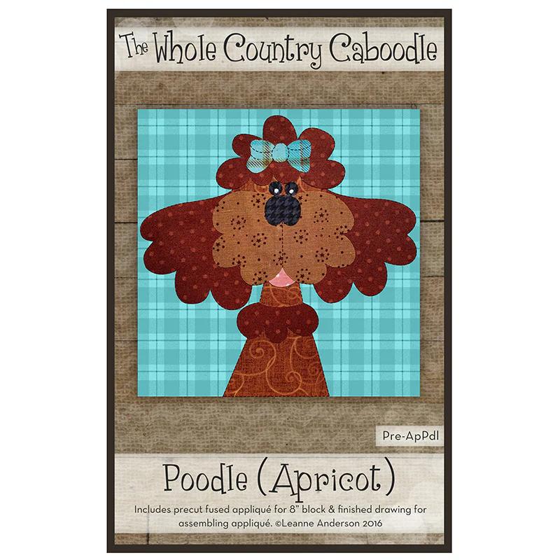 Poodle Apricot Precut Fused Appliqué Pack