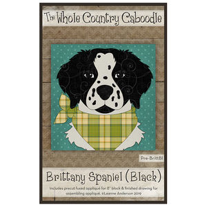 Brittany Spaniel Black Precut Fused Appliqué Pack