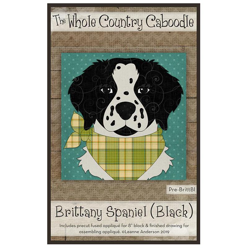 Brittany Spaniel Black Precut Fused Appliqué Pack