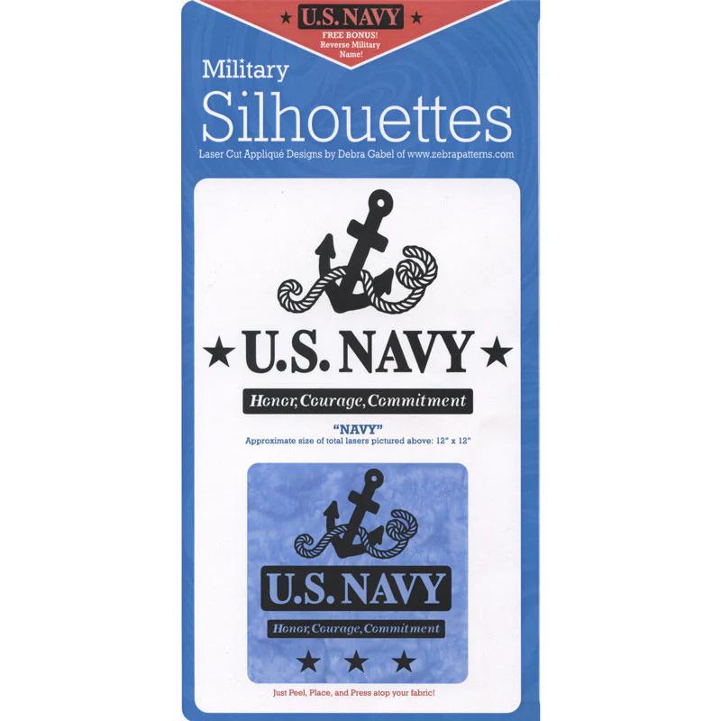 Navy Laser Silhouette Precut Fused Appliqué Pack