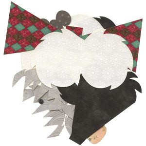 Siberian Bowtie Cat Precut Fused Appliqué Pack