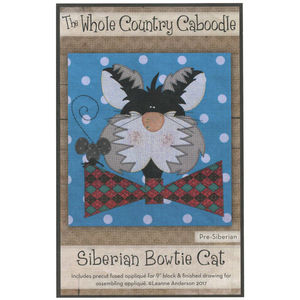 Siberian Bowtie Cat Precut Fused Appliqué Pack
