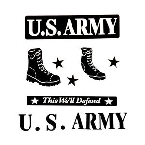Army Laser Silhouette Precut Fused Appliqué Pack