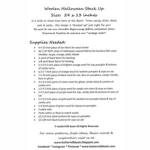 Woolen Halloween Stack Up Pattern