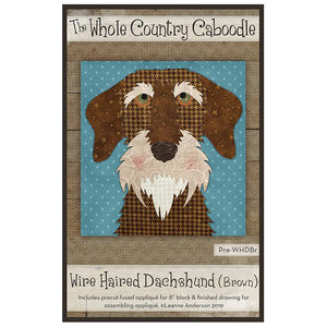 Wire Haired Dachshund Brown Precut Fused Appliqué Pack