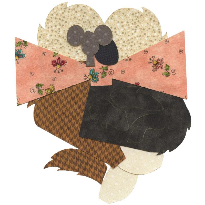 Calico Bowtie Cat Precut Fused Appliqué Pack