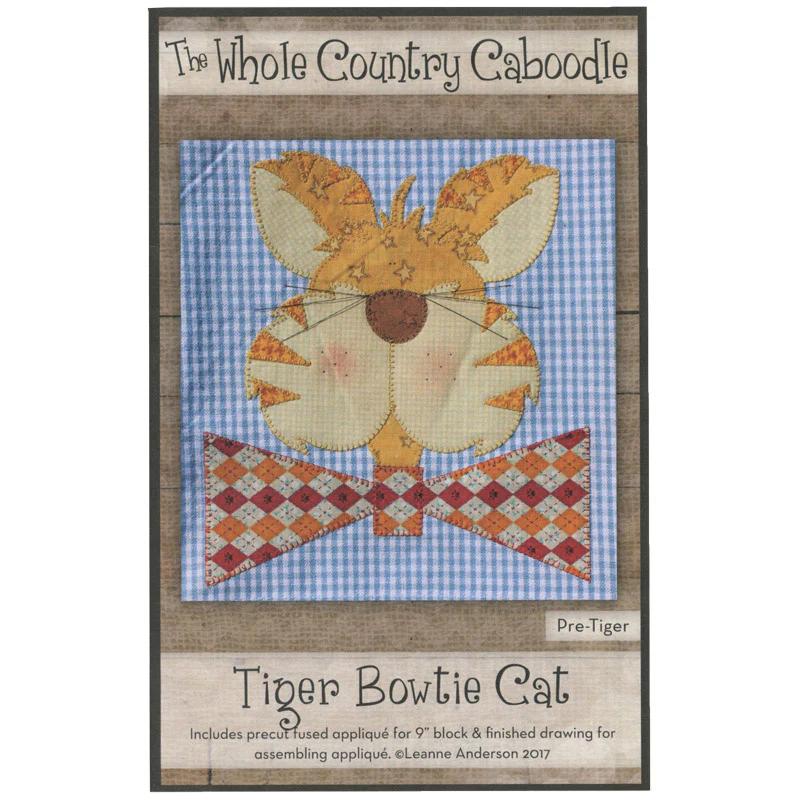 Tiger Bowtie Cat Precut Fused Appliqué Pack