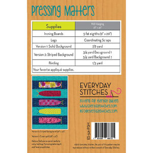 Pressing Matters Quilt Pattern