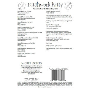 Patchwork Kitty Quilt Pattern