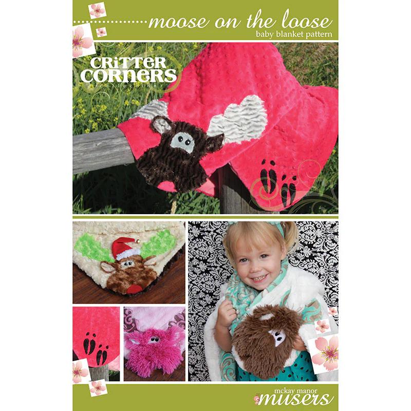 Moose on the Loose Critter Corner Blanket Pattern