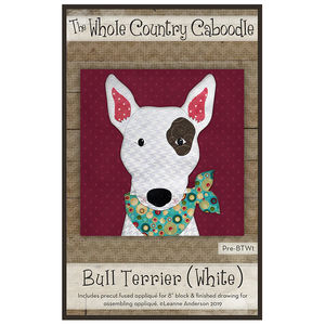 Bull Terrier White Precut Fused Appliqué Pack