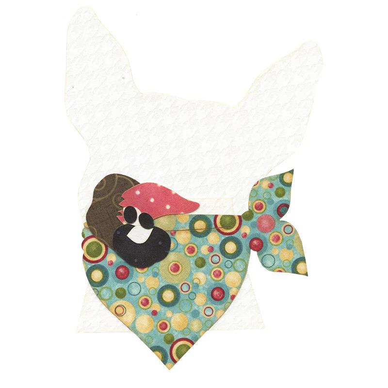 Bull Terrier White Precut Fused Appliqué Pack