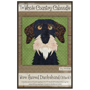 Wire Haired Dachshund Black Precut Fused Appliqué Pack