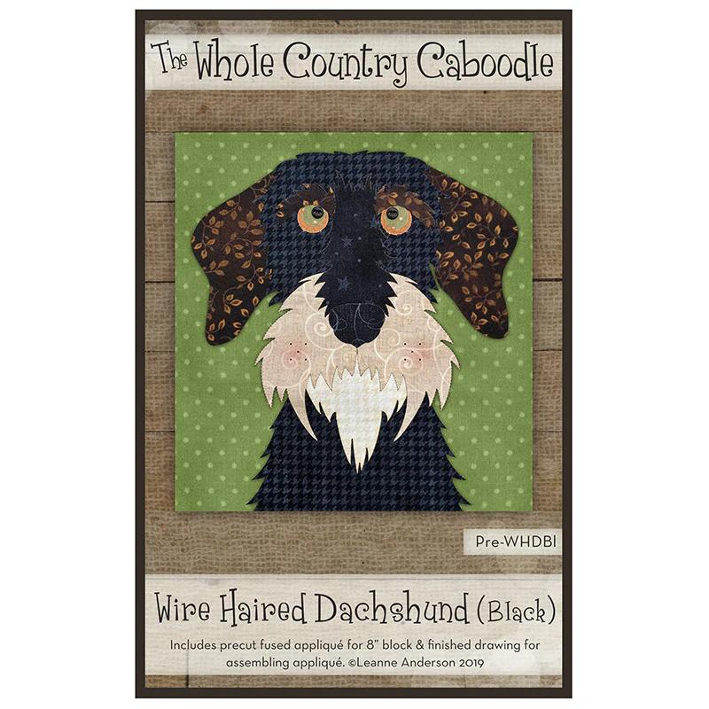 Wire Haired Dachshund Black Precut Fused Appliqué Pack