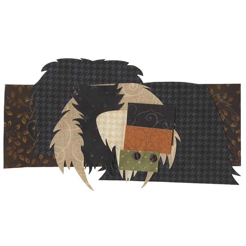 Wire Haired Dachshund Black Precut Fused Appliqué Pack