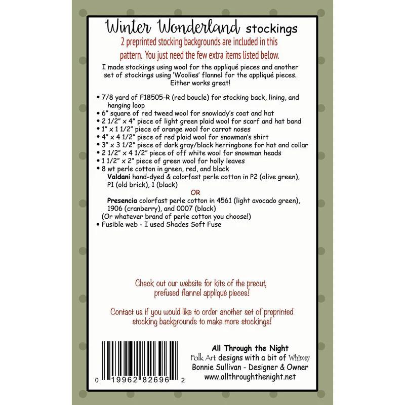 Winter Wonderland Stockings Pattern