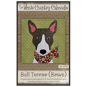 Bull Terrier Brown Precut Fused Appliqué Pack