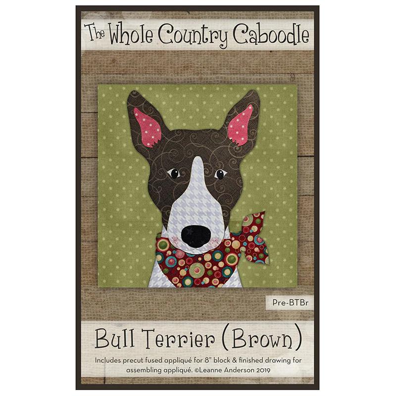 Bull Terrier Brown Precut Fused Appliqué Pack