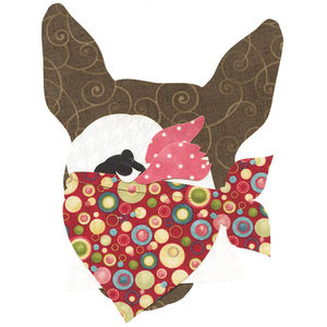Bull Terrier Brown Precut Fused Appliqué Pack