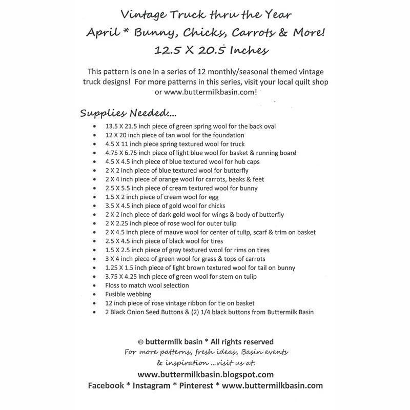 Vintage Truck Through the Year Pattern - April