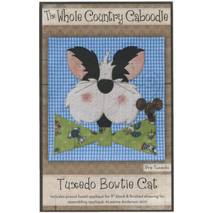 Tuxedo Bowtie Cat Precut Fused Appliqué Pack