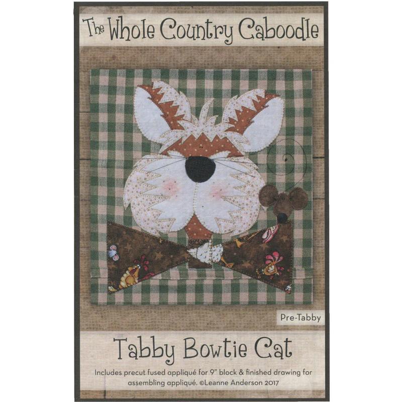 Tabby Bowtie Cat Precut Fused Appliqué Pack