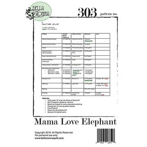 Mama Love Elephant Pattern