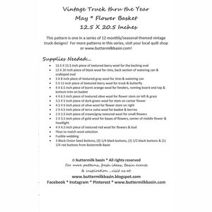 Vintage Truck Through the Year Pattern - May