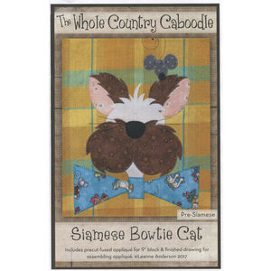 Siamese Bowtie Cat Precut Fused Appliqué Pack