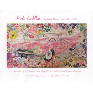 Pink Cadillac Collage Pattern