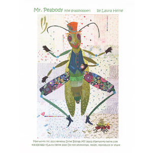 Mr. Peabody (The Grasshopper) Collage Pattern