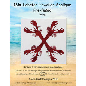Lobster Precut Fusible Appliqué Shape