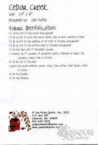 Cedar Creek Quilt Pattern