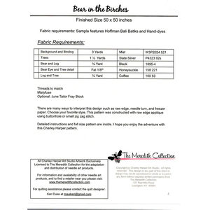 Bear in the Birches Pattern