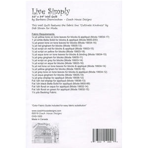 Live Simply Pattern