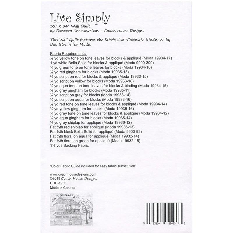 Live Simply Pattern