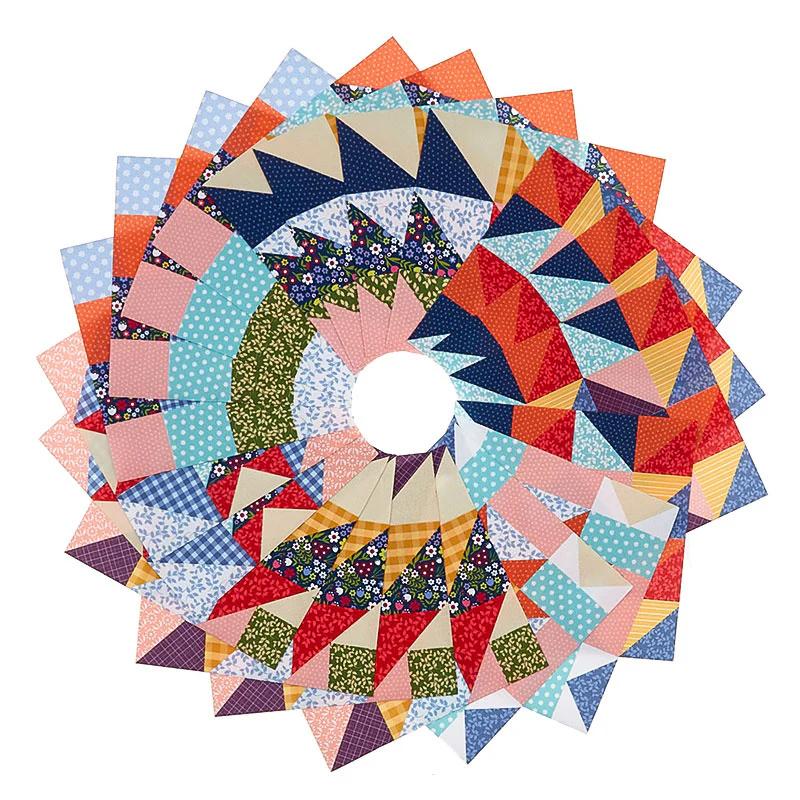 Missouri Star Iron-on Patchwork Quilt Blocks - 5" x 5" Cottagecore 20pk