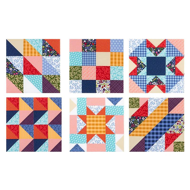 Missouri Star Iron-on Patchwork Quilt Blocks - 5" x 5" Cottagecore 20pk