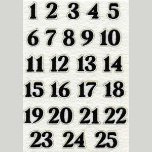 Missouri Star Embroidered Applique: Christmas Countdown Calendar Numbers