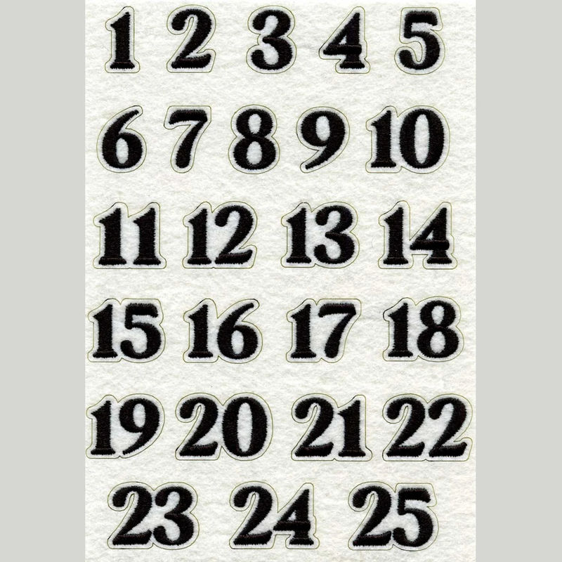 Missouri Star Embroidered Applique: Christmas Countdown Calendar Numbers
