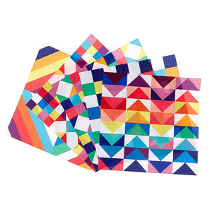 Missouri Star Iron-on Patchwork Quilt Blocks - 10" x 10" Bright 5pk