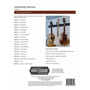 Unstrung Heroes Appliqué Quilt Pattern from Man Sewing