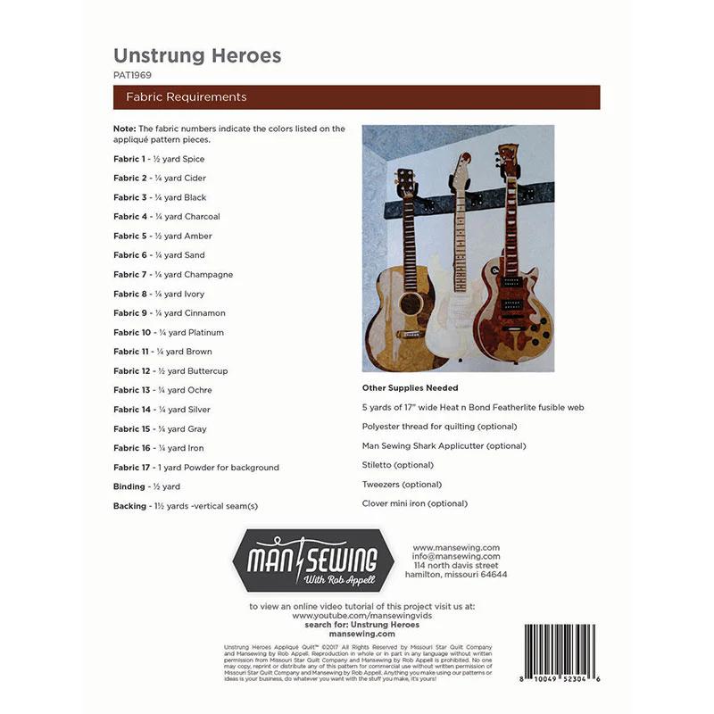Unstrung Heroes Appliqué Quilt Pattern from Man Sewing