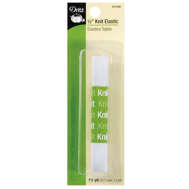 White 1/2" Knit Elastic