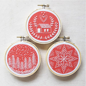Holiday Ornaments Embroidery Kit
